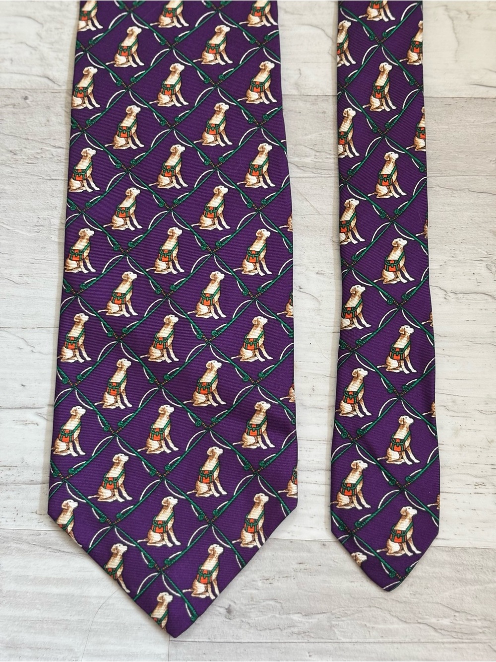 Brooks Brothers Vintage Silk Dog Pattern Novelty Tie Made in USA